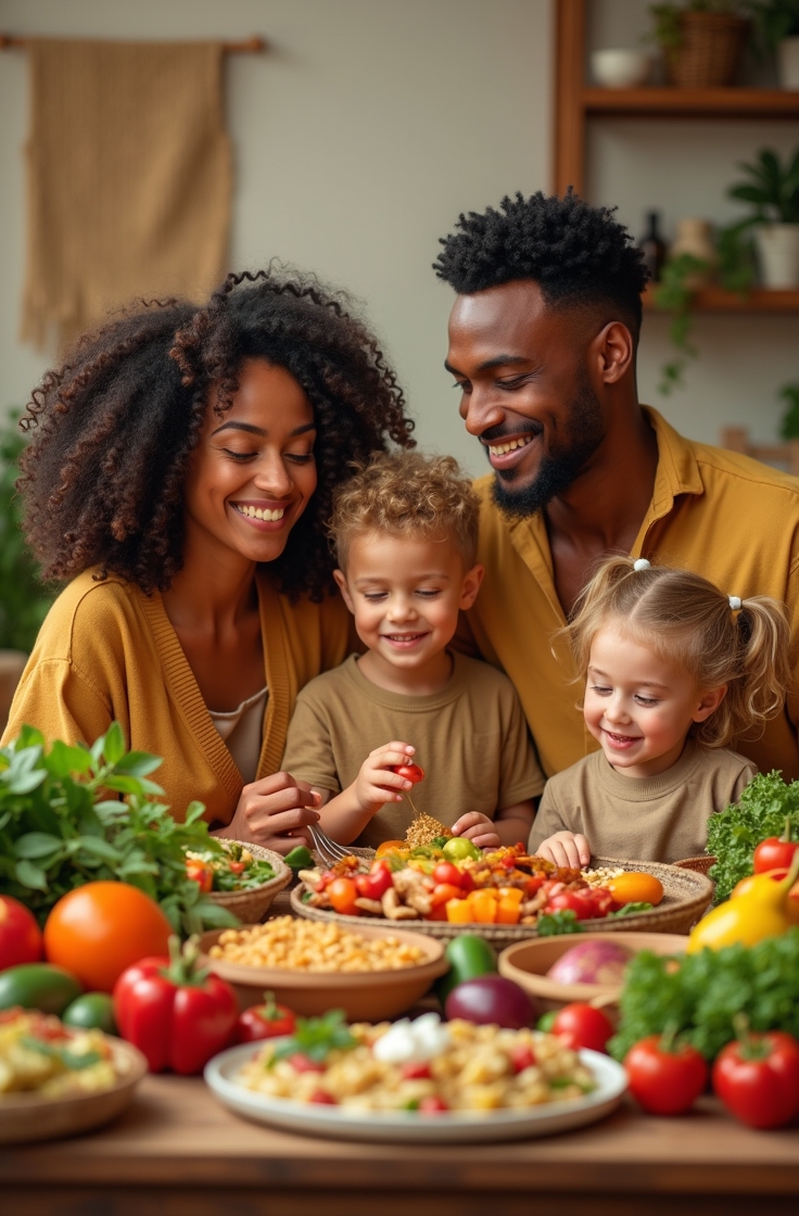 Eettafel met diverse gerechten